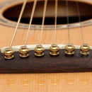 6pcs Guitar Fittings Solid String Pegs Guitar Bridge Pins Pure Copper Newly