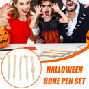 5 pcs/lot Novelty Bone Shape Ballpoint Pen 0.7mm Ink Refill Writing Ball Pens`