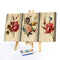 3 Panels Wood Grain Flowers Oil Paint By Numbers Kits DIY Hand Painted Wall Art