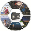 720P Mountain Bike Rearview Recorder 2 in 1 Waterproof Video Camera + LED Lights