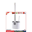 Toilet Brush & Holder Bathroom Toilet Brush Set Non-Slip Handle (Grey) Newly