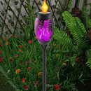 #A 1/2/4/6/8pcs Solar Flame Torch Light Dancing Flames Flickering Light for Path