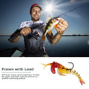 Sea Fishing Soft Lure Baits Bionic Lead Head Shrimp Shape Crankbait Muti-Section