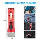 Mini Keychain Torch w/ Buckle USB Rechargeable Emergency Flashlight (Red)