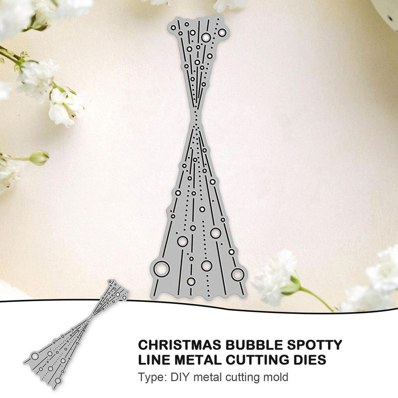 Christmas Bubble Spotty Line Metal Cutting Dies Scrapbooking Stencils Craft DIY`