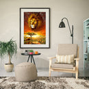 Full Round Drill 5D DIY Diamond Painting Lawn Lion Embroidery Rhinestone Picture