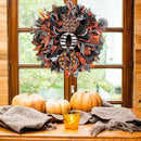 Halloween Decoration Wreath Pumpkin BOO Front Door Halloween Party Hanging.