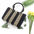 Purse Handles - Pack of 4 Handbag Handles Nylon Woven Purse Strap with Beads