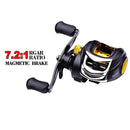 7.2:1 Baitcasting Wheel Long Cast Saltwater Sea Fishing Reel (Left Hand) Newly