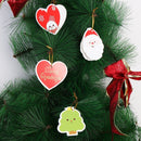 Envelope Christmas Greeting Cards Xmas Tree Ornament Hanging Tag Blessing Card