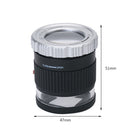 30X Adjustable Handheld Cylindrical Magnifier LED UV Jewelry Money Glass Loupe