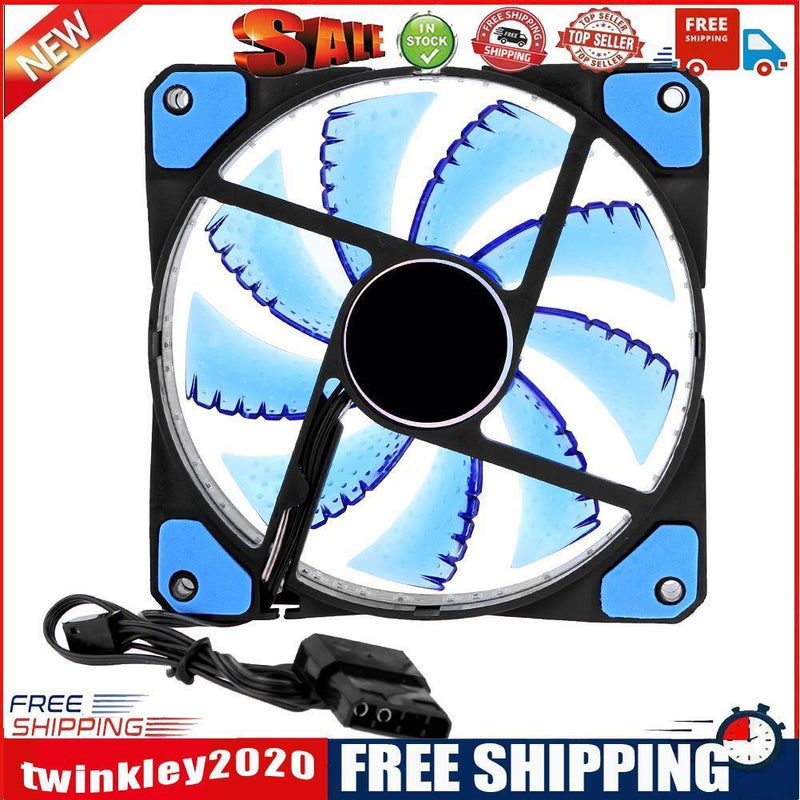 PC Computer 33 LED 120mm Silent Computer Case Heatsink Cooler Fan(Blue)