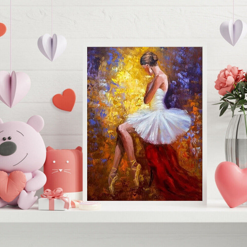 Ballet Girl Oil Paint By Numbers Kits Canvas DIY Hand Painted Wall Picture