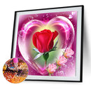 5D DIY Diamond Painting Heart Rose Full Round Drill Mosaic Picture Wall Art Kit