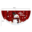 Christmas Half Fan Flag Fan-shaped Bunting Outdoor Xmas Decoration (Snowman)
