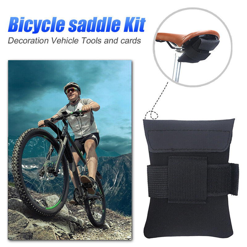 Mountain Bike Seat Cushion Saddle Bag Folding Bicycle Tail Toolkit Package