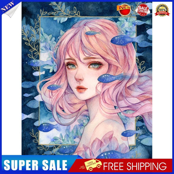 Oil Paint Painting Girl By Numbers Coloring Picture Digital Drawing M066