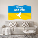 Peace Dove Banner Peace Not War Polyester Hanging Flags for Garden Decor
