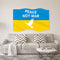 Peace Dove Banner Peace Not War Polyester Hanging Flags for Garden Decor