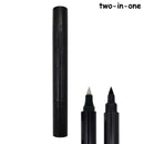 2 In 1 Eyeliner Print With 2 Double-sided Pens Liquid Eyeliner Waterproof E6H5