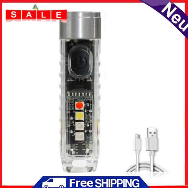 Keychain LED Flashlight Mini Pocket Torch for EDC Emergency (Fluorescent)