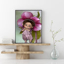 5D DIY Diamond Painting Kits Full Round Drill Purple Girl Mosaic Picture Wa