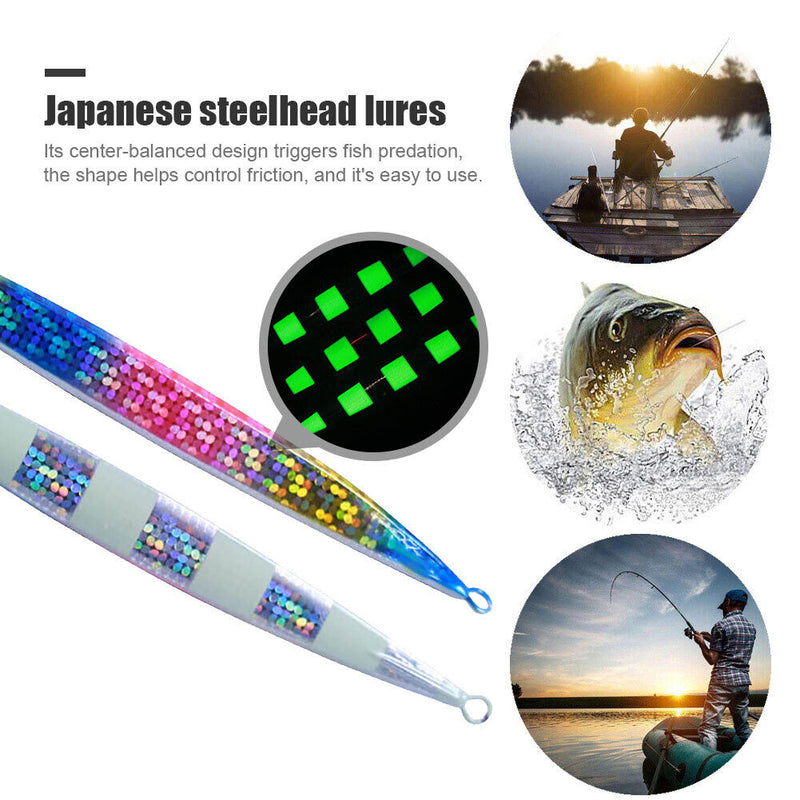 Fishing Lure Swimbait Iron Plate Deep Sea Jig Hard Baits (Colorful 150g) Newly