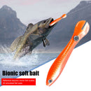 10cm/6g Soft Bionic Fishing Baits Lure Artificial Crankbait (Orange White) Newly