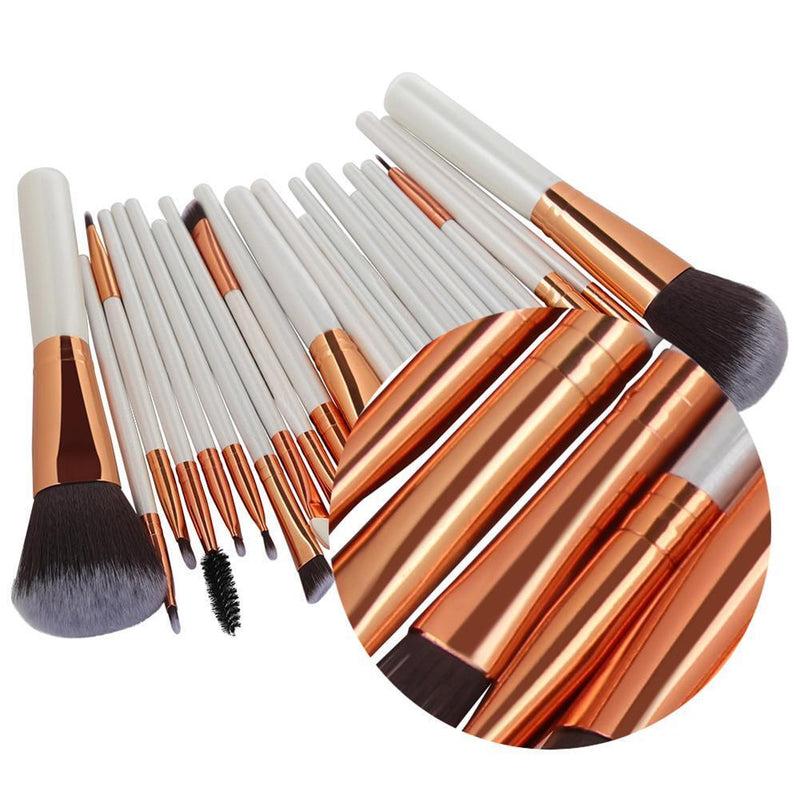 22pcs Makeup Brushes Kit Pro Eyeshadow Liner Lip Concealer Tool(White)