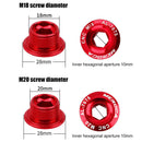Mountain Bike Tooth Plate Crank Screw Cap Crankset Crank Cover (Red M18) Newly