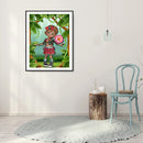 5D Diamond Painting DIY Cartoon Girl Full Round Drill Picture Home Decoration