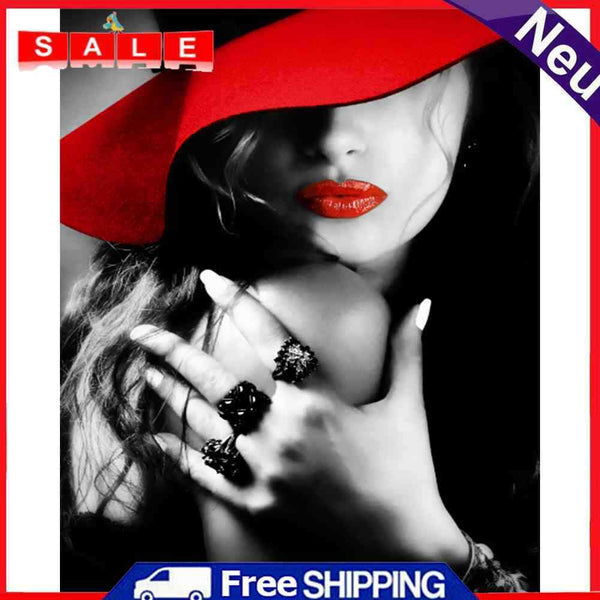 Oil Paint by Numbers Kit Beautiful Girl DIY Picture Drawing Art Wall Craft Gifts