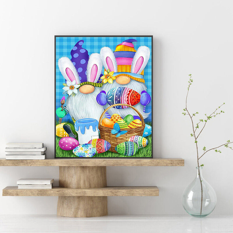 Easter Gnome Oil Paint By Numbers Canvas DIY Hand Painted Home Decoration Gift