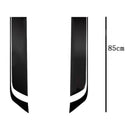 2pcs Racing Sports Vinyl Car Hood Decals Bonnet Decoration Stickers (Black)