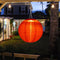 8 inch LED Round Solar Lantern Waterproof Pendant for Garden Decor (Red)