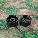 4pcs Metal Alloy 1.9 Beadlock Wheel Rims for Axial RC Crawler Car (Black) Newly