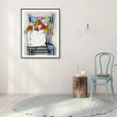5D Diamond Painting Flowers on Bench Full Round Drill Wall Rhinestone DIY Arts