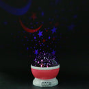 Rotating Projector Starry Night Lamp Projection LED Lights Xmas Gift(Pink) Newly