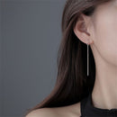 Thin Women Ear Jewelry Drop Earrings Chain Tassel Long Dangle Earring