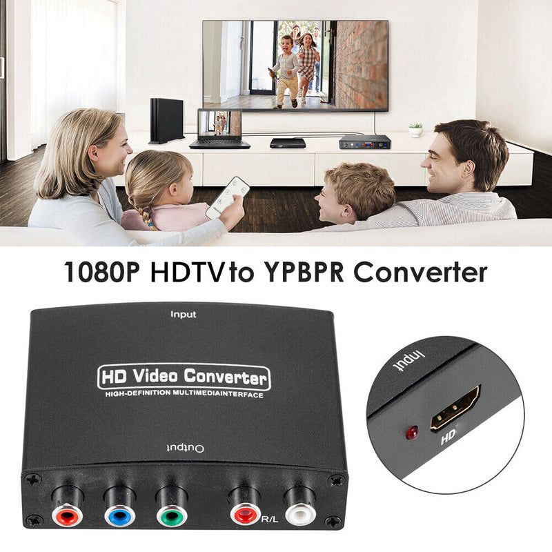 HDMI-compatible to YPBPR Component Converter 1080P Video Audio Adapter for
