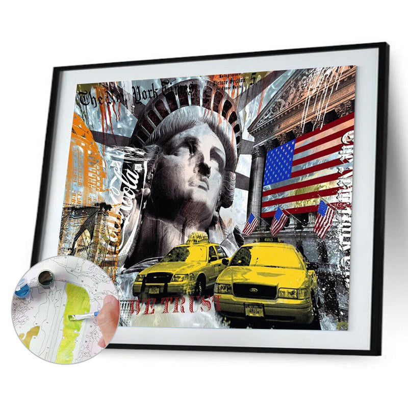 Oil Paint By Numbers City Coloring Picture Digital Drawing