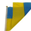 Ukraine Flag 100 Pack Handheld Mini Ukrainian Flag with Flagpole (14x21cm) Newly