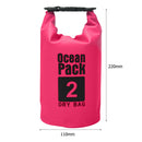 Waterproof Dry Bag Pack Sack Swimming Kayaking River Trekking (2L Pink) Newly