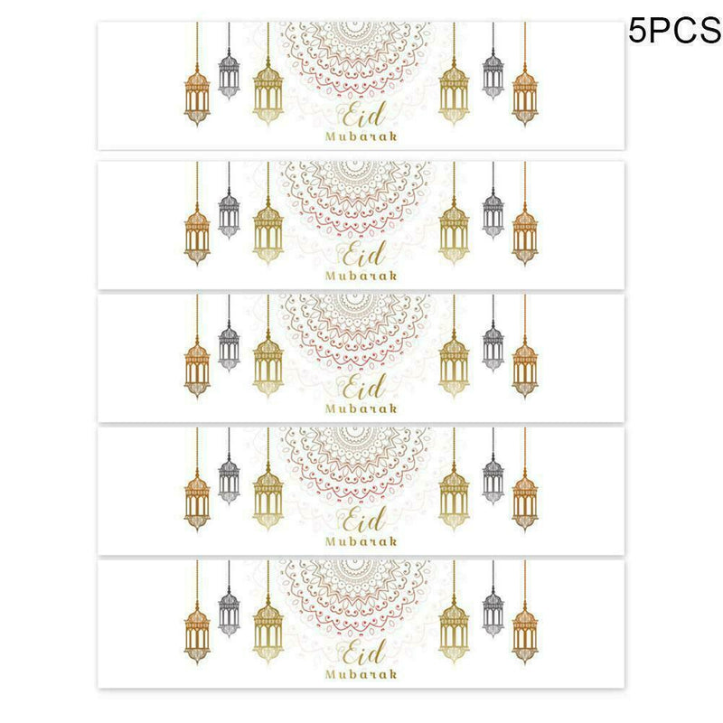 5 Eid al-Fitr mineral water bottle stickers rectangular stickers seal F0I1