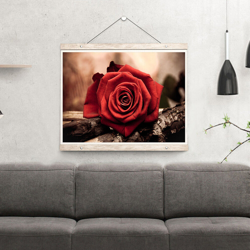 5D DIY Diamond Painting Red Rose Full Round Drill Mosaic Art Picture Rhinestone