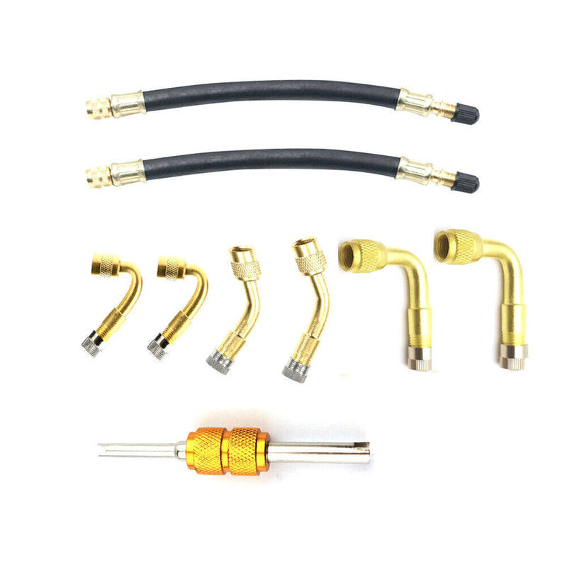 45 90 135 Degree Bend Tire Valve Extension Adapter Set for Motorcycle Bike Newly