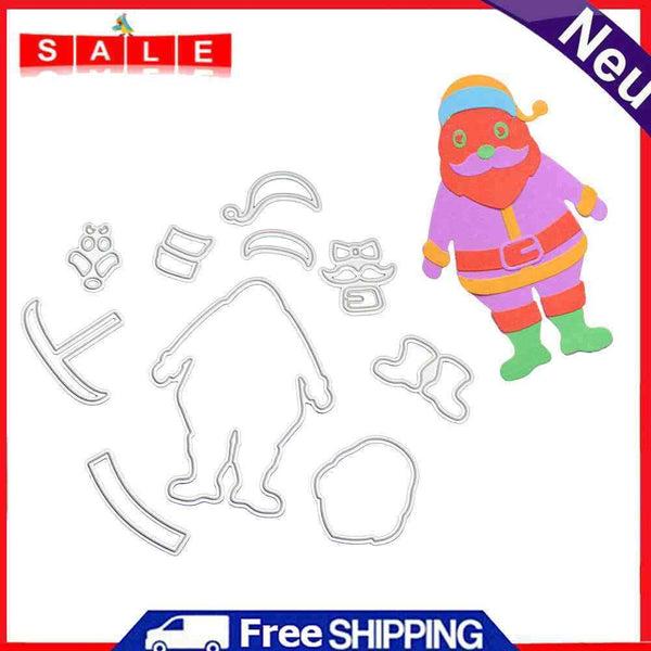 Snowvirtuos Santa Metal Punching Stamp Stencil DIY Scrapbooking Paper Card