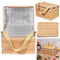Woven Keep Warm Lid and Handle Wicker Picnic Basket Waterproof Rattan Bag