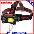 COB LED Headlamp Waterproof Headlight 6 Mode USB Sensor Head Lamp for Outdoor