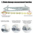 BIKERSAY 7 in 1MTB Road Bicycle Chain Wear Indicator Chain Checker Ruler Ga